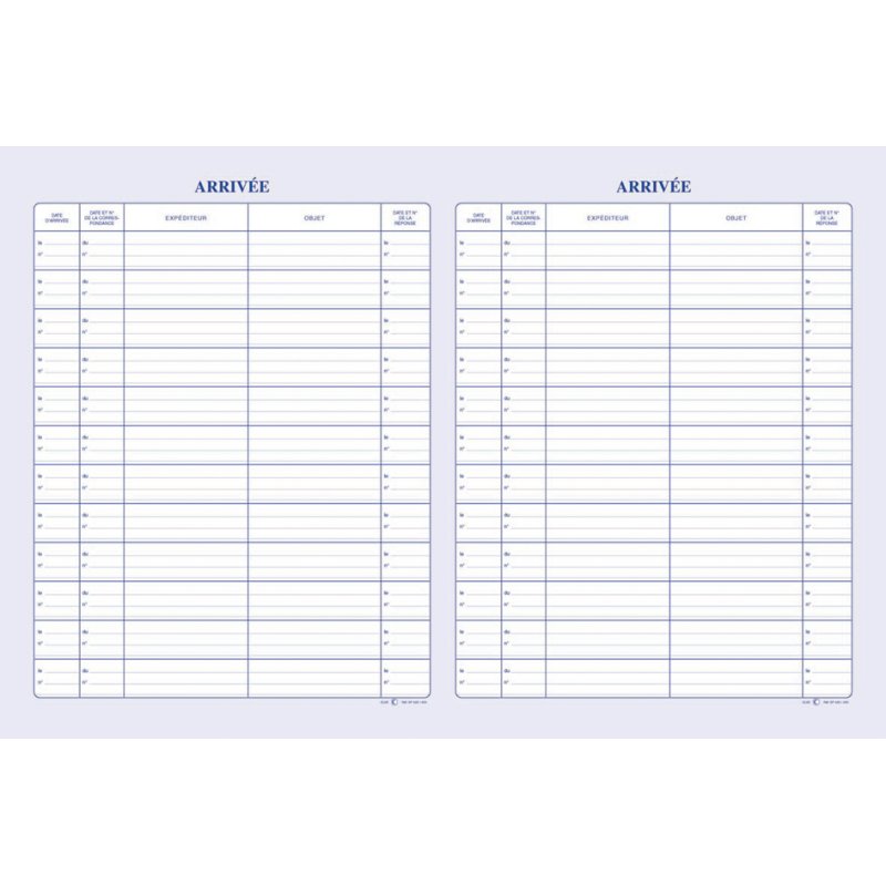 ELVE Registre de courrier départ, 320 × 240 mm, 150 pages, vert