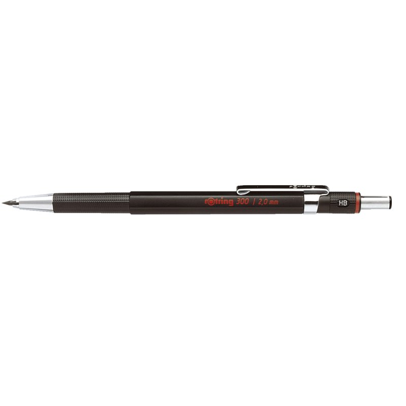 rotring vulpotlood 300, navulbaar, 2,0 mm, zwart