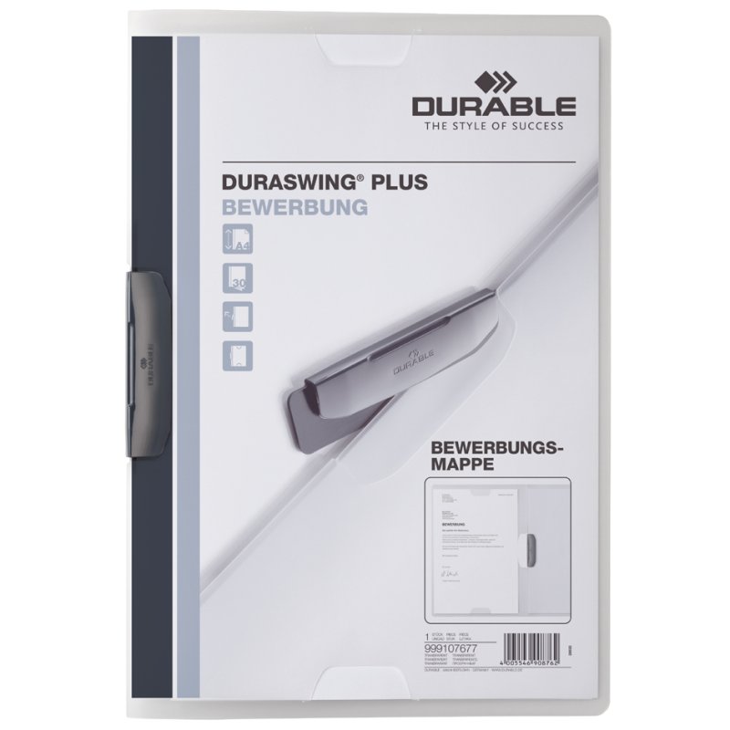 DURABLE job application folder DURASWING PLUS, A4, transparent, 1-30 sheets