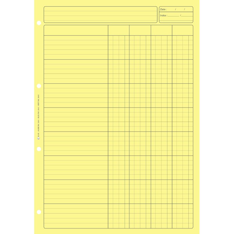 ELVE interne controle blok, blauw, 80 pagina's, A4