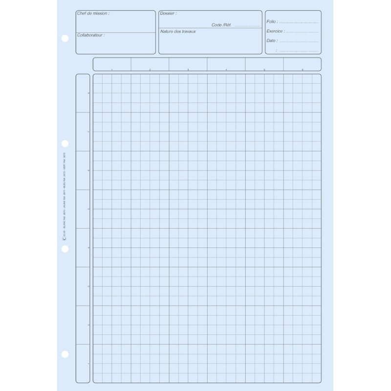 ELVE interne controle blok, blauw, 80 pagina's, A4