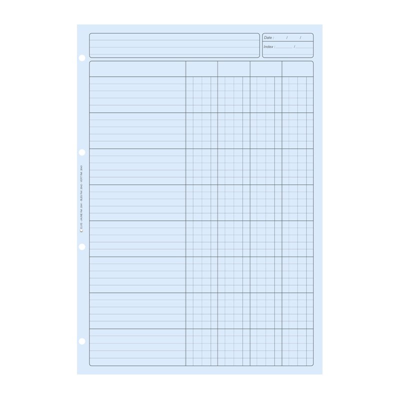 ELVE interne controle blok, blauw, 80 pagina's, A4