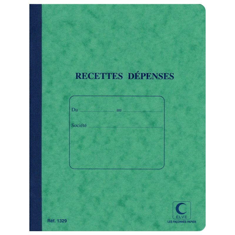 ELVE kasboek inkomsten/uitgaven, wit, A4, 80 pagina's, genaaid