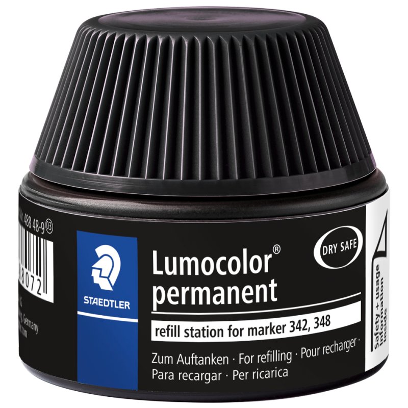 STAEDTLER Lumocolor navulstation 488 48, zwart, 15 ml