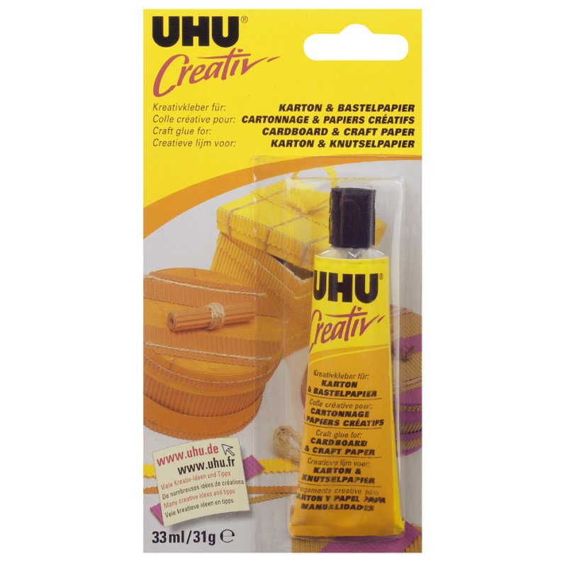 UHU special glue for cardboard and craft work, colourless, 33 ml