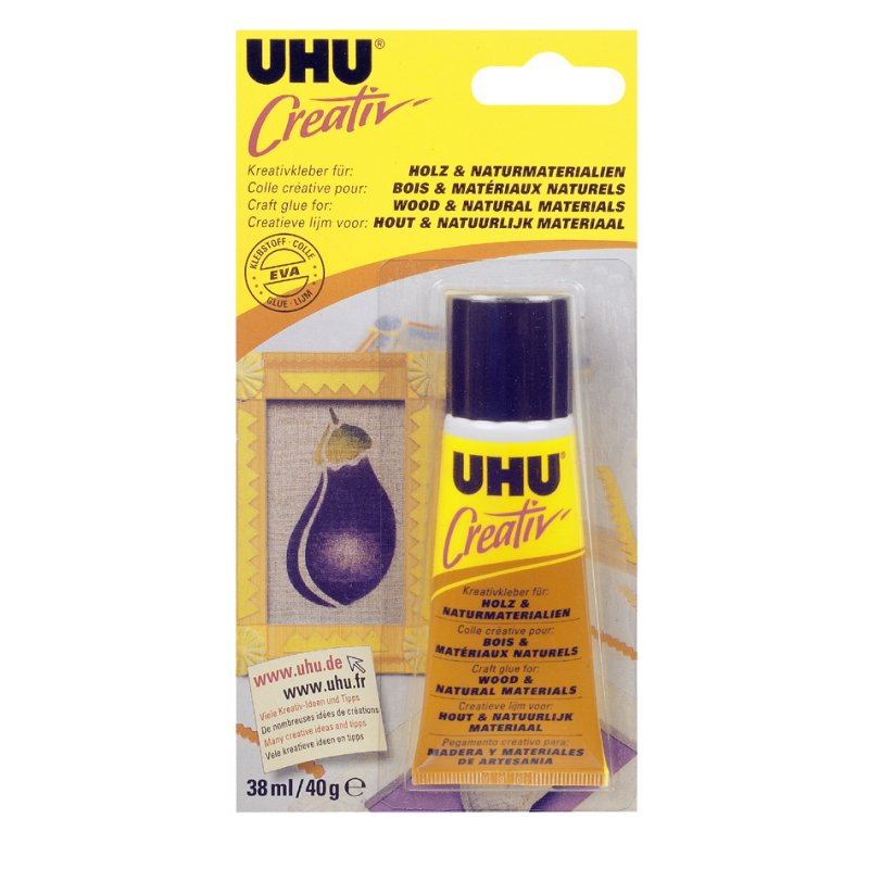 UHU colle spéciale Créatif, bois et matériaux naturels, 38 ml