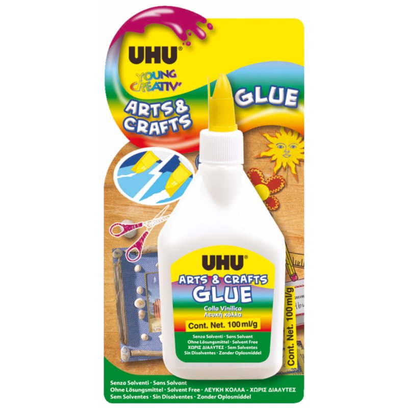 UHU colle créative pour loisirs créatifs, universelle, sans solvant, 100 ml