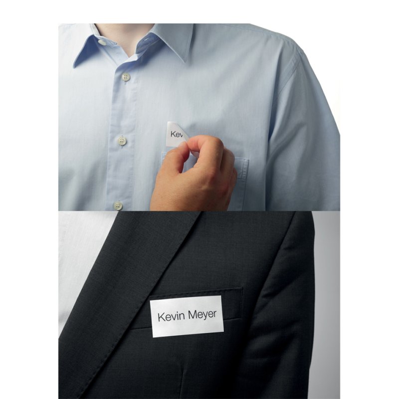 DURABLE zelfklevende naambadges BADGEFIX, 40 × 75 mm, wit, 240 stuks