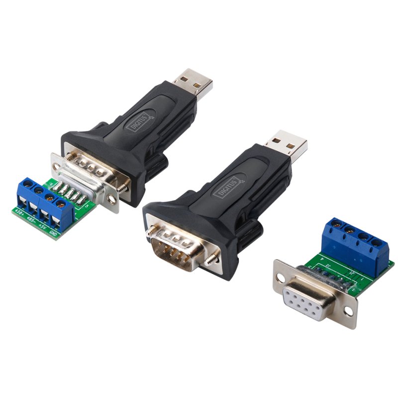 DIGITUS USB 2.0 naar RS485 adapter, 3 Mbps, zwart