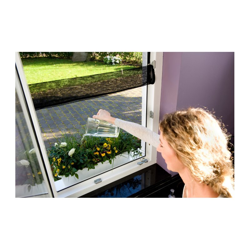 tesa insect mesh for window, hook-and-loop, anthracite
