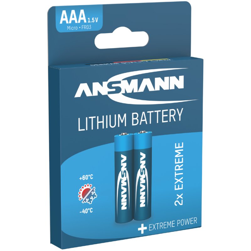 ANSMANN EXTREME LITHIUM piles AAA, 1,5V, 2 pièces