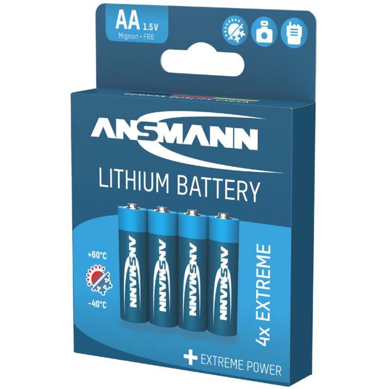 ANSMANN EXTREME LITHIUM piles AA, 1,5 V, 4 pièces