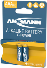 ANSMANN alkaline batterijen AAA micro, 1,5V, 2 stuks