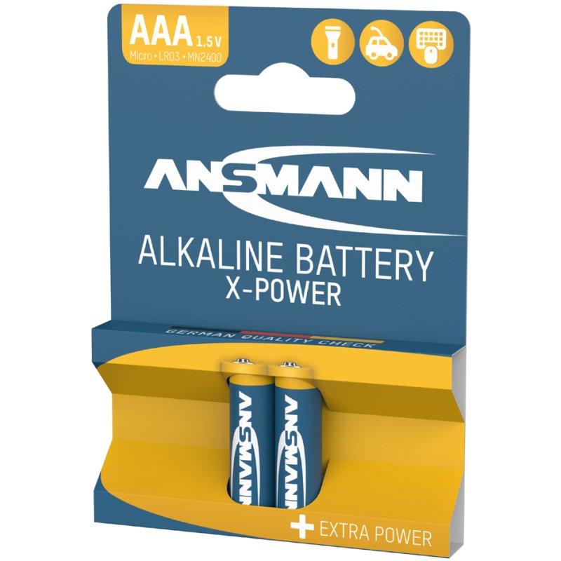 ANSMANN Piles alcalines X-Power, AAA, 1,5 V, 20 pièces
