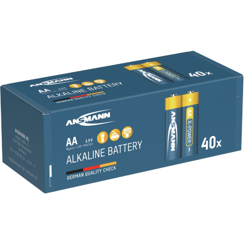 ANSMANN piles alcalines X-Power, AA, 1,5V, 20 pièces