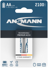 ANSMANN NiMH oplaadbare batterijen AA, 2100 mAh, 4 stuks