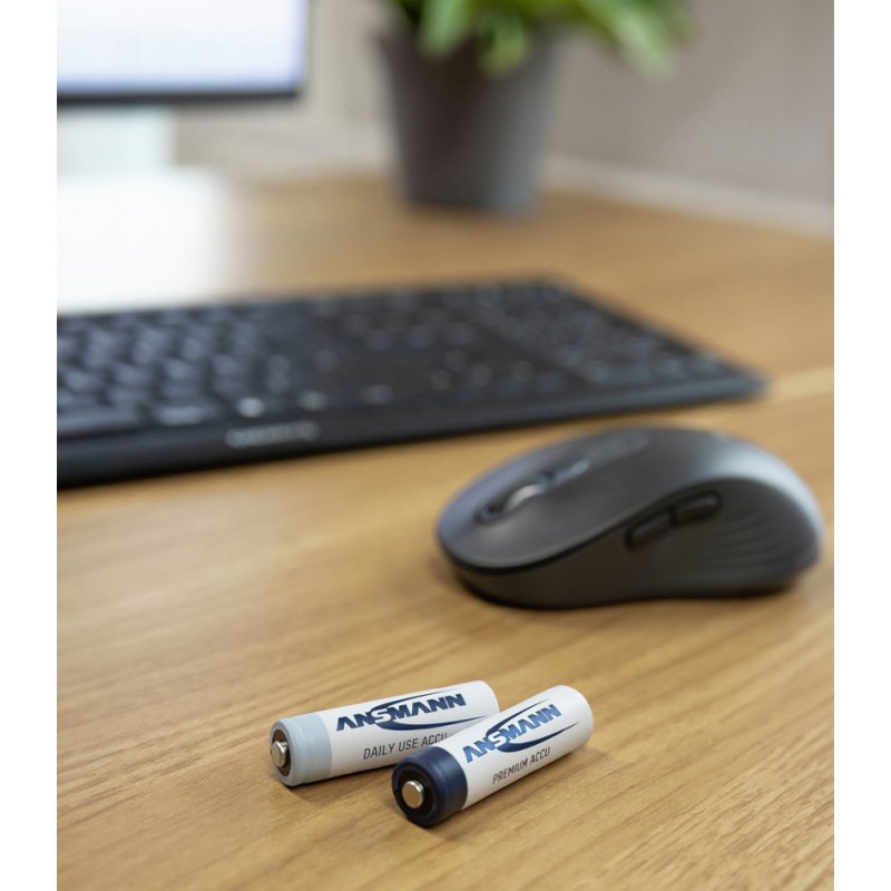 ANSMANN Piles rechargeables NiMH AA, 2100 mAh, 2 pièces