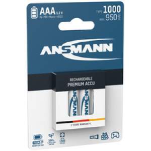 ANSMANN oplaadbare batterijen AAA, 1100 mAh, 2 stuks