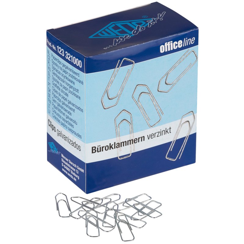 WEDO trombones galvanisés, 32 mm, 100 pièces