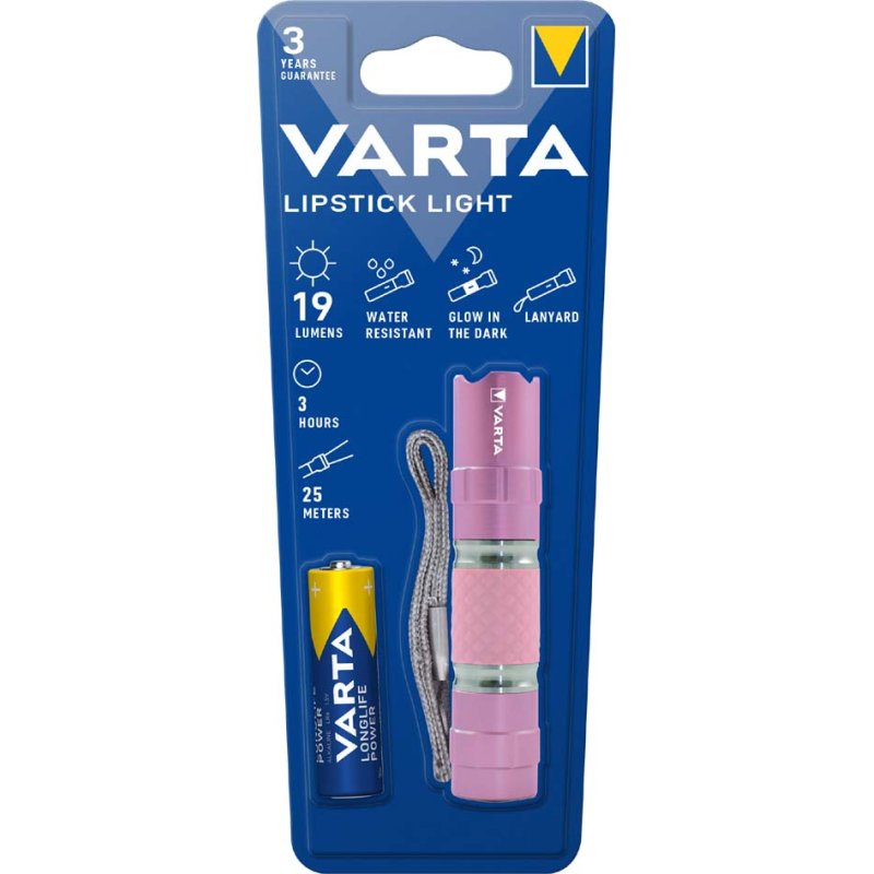 VARTA LED zaklamp Lipstick Light, inclusief AA batterij, 19 lumen
