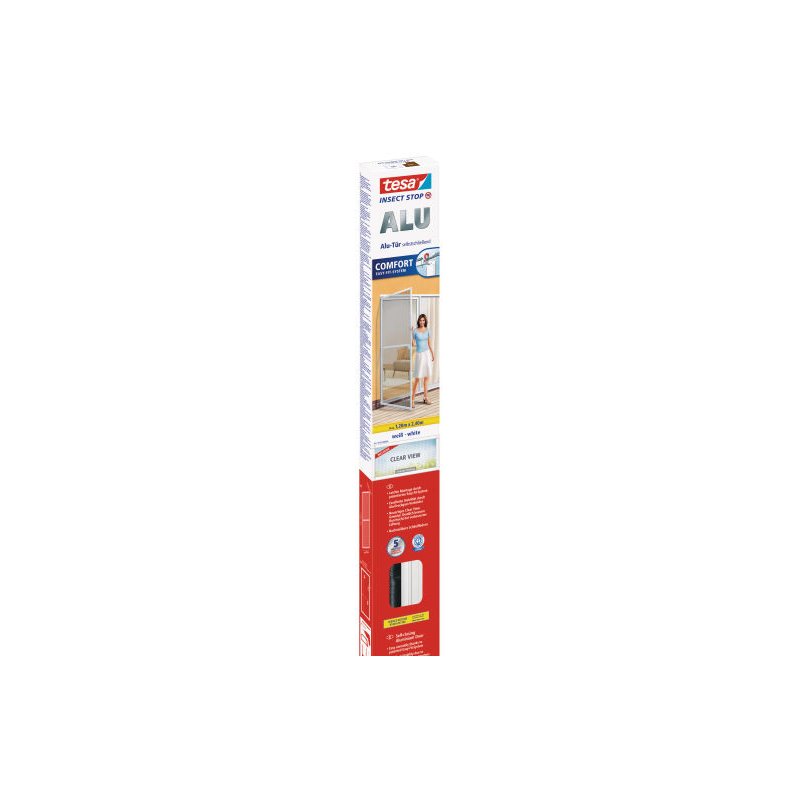tesa moustiquaire ALU COMFORT porte, 1,00 m × 2,20 m, blanc