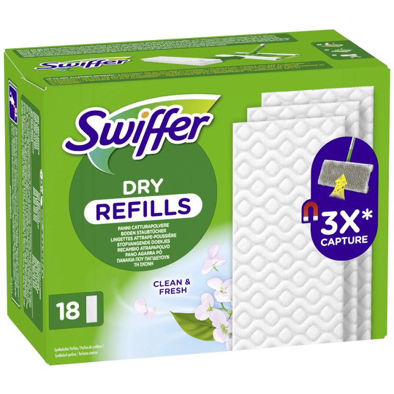Swiffer recharges pour balai sec, 265×207 mm, 36 pièces