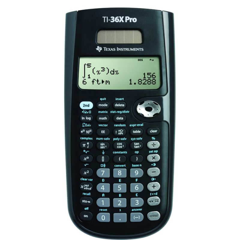 TEXAS INSTRUMENTS wetenschappelijke rekenmachine TI-36X Pro, 4-regelig display, zonne-energie/batterij