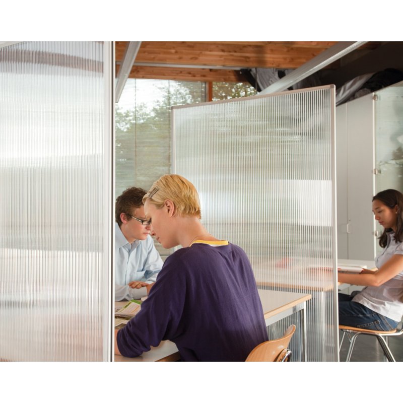 magnetoplan cloison de séparation Acryl, semi-transparent, 1000×500×1800 mm