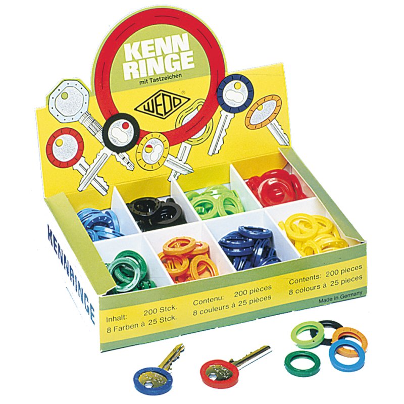 WEDO porte-clés, 24 mm, assortiment de couleurs, 200 pièces