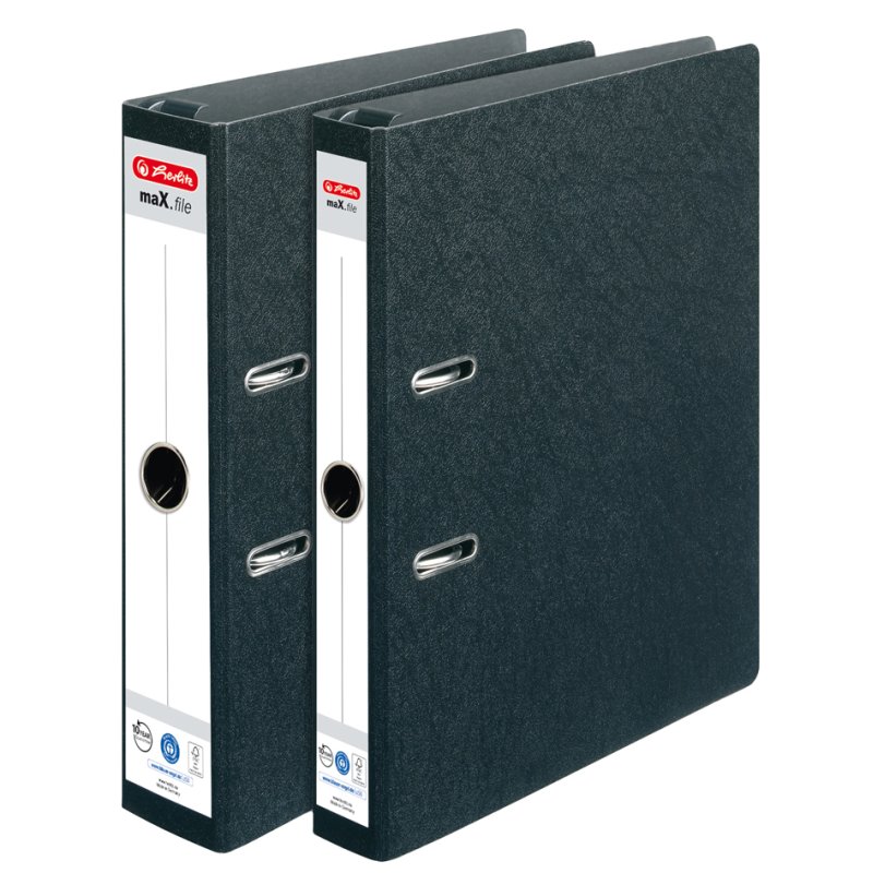 herlitz classeur suspendu maX.file, noir, 70 mm