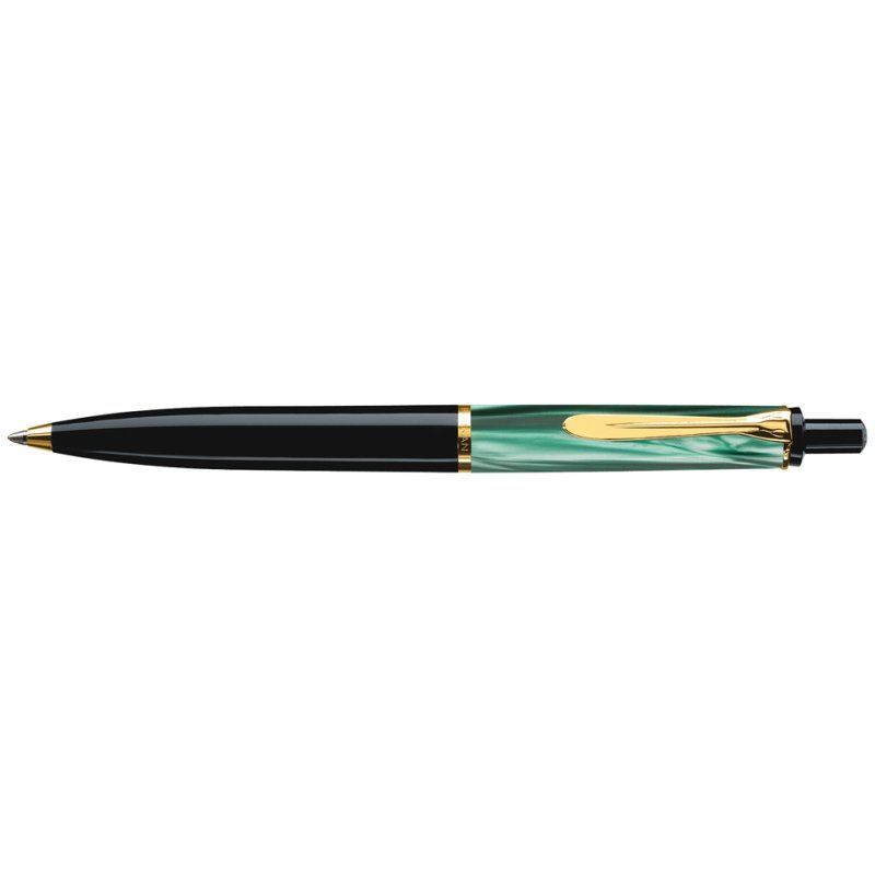 Pelikan stylo K 200, marbre vert, recharge possible, encre noire