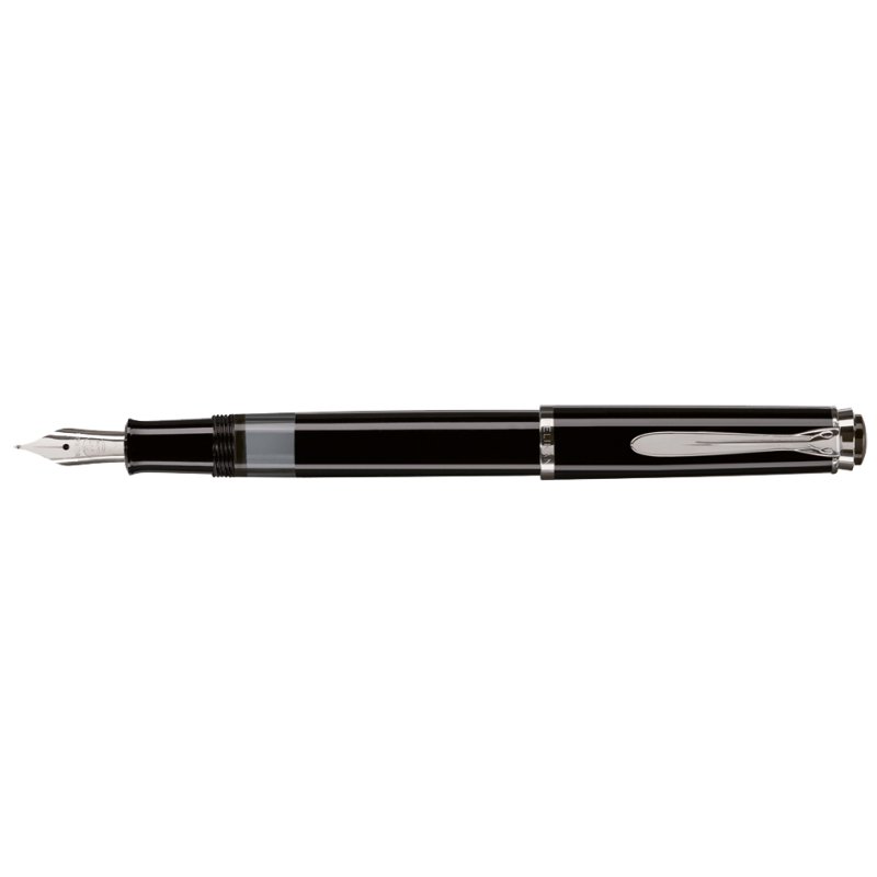 Pelikan stylo plume M 205, noir, moyen, mécanisme à piston