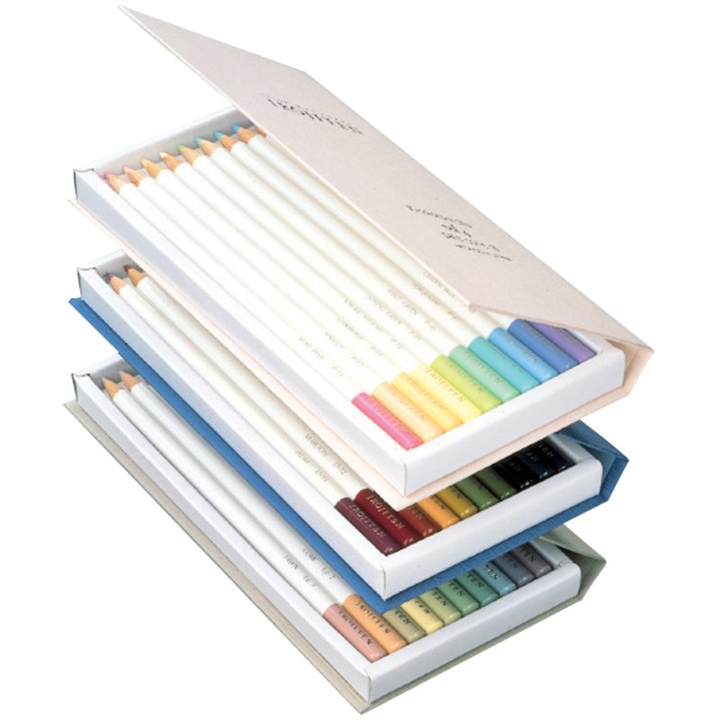 TOMBOW kleurpotloden IROJITEN Woodlands, handgemaakt, wit gelakt, 30 stuks