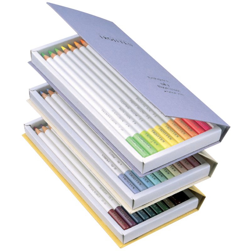TOMBOW crayons de couleur IROJITEN Seascape, fabriqué à la main, vernis blanc, 30 pièces