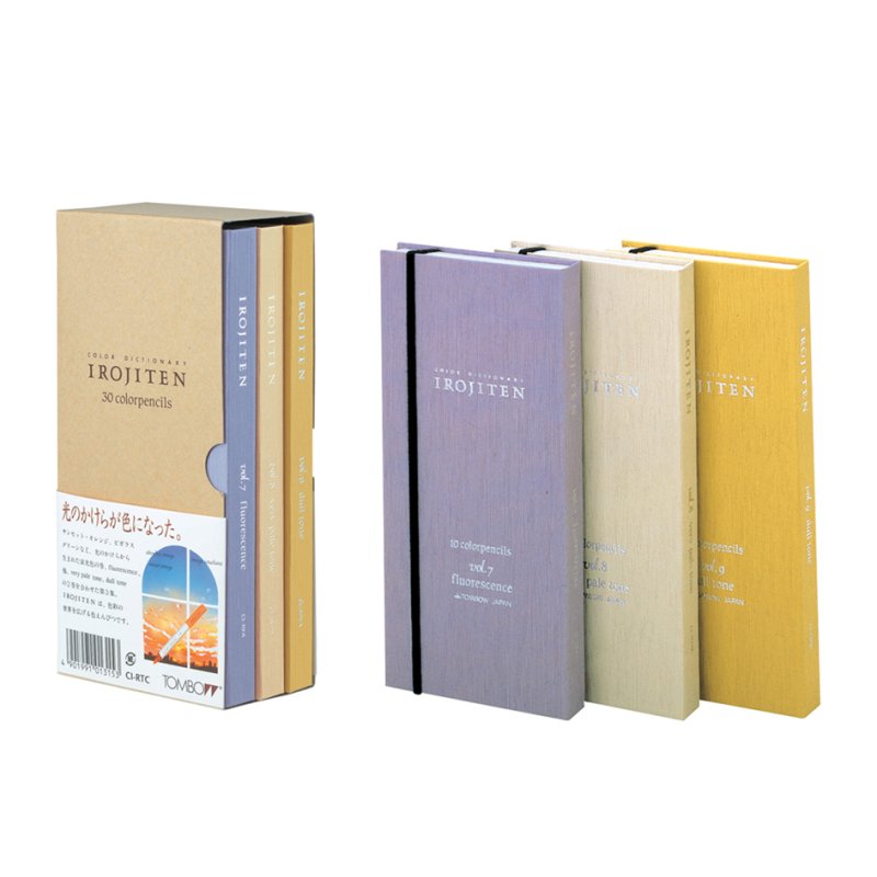 TOMBOW crayons de couleur IROJITEN Seascape, fabriqué à la main, vernis blanc, 30 pièces