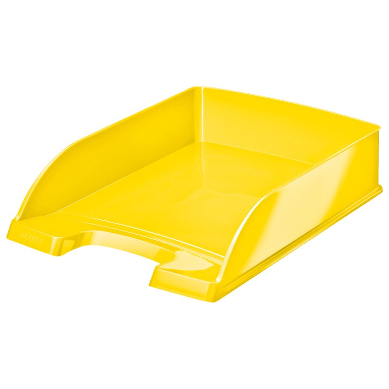 LEITZ corbeille à courrier Plus WOW, A4, blanc nacré, polystyrène
