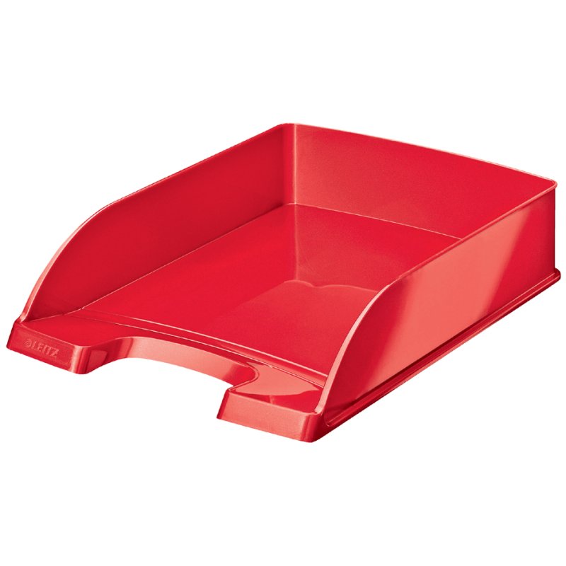 LEITZ corbeille à courrier Plus WOW, A4, blanc nacré, polystyrène