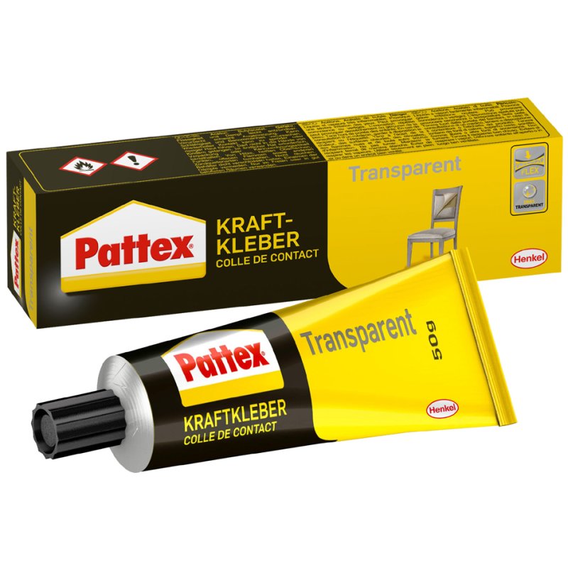Pattex colle forte transparente, tube 50 g
