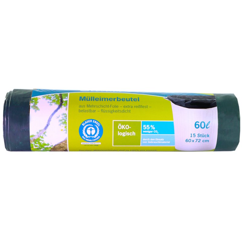Secolan sacs poubelle naturel blanc, 20 litres, 480×520 mm, 25 pièces