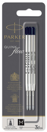 PARKER balpen vullingen QUINKflow, zwart, medium, 3 stuks