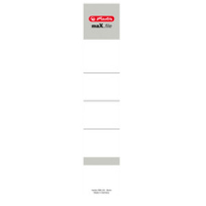 herlitz rugetiketten ordners, 36×190 mm, wit, 10 stuks