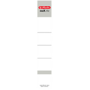 herlitz etiketten voor ordnerruggen, 30 × 190 mm, wit, 10 stuks