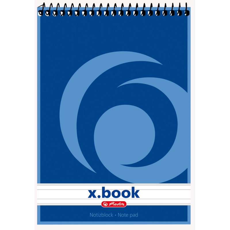 herlitz spiraalblok x.book A5, gelinieerd, blauw, 50 vel