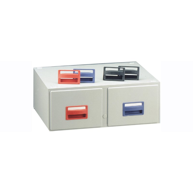Rexel boîte à fiches 240×160 mm, 2 tiroirs, gris