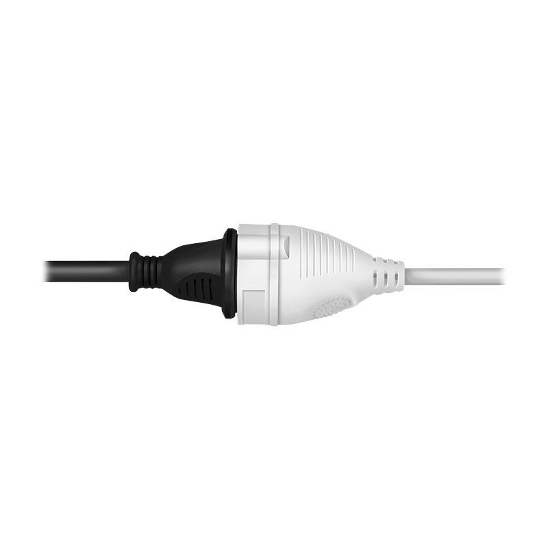 LogiLink Câble de rallonge, connecteur coudé 90 degrés, blanc, 2 mètres