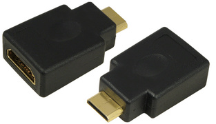 LogiLink HDMI naar Micro HDMI adapter, 19-polig, vergulde contacten, zwart
