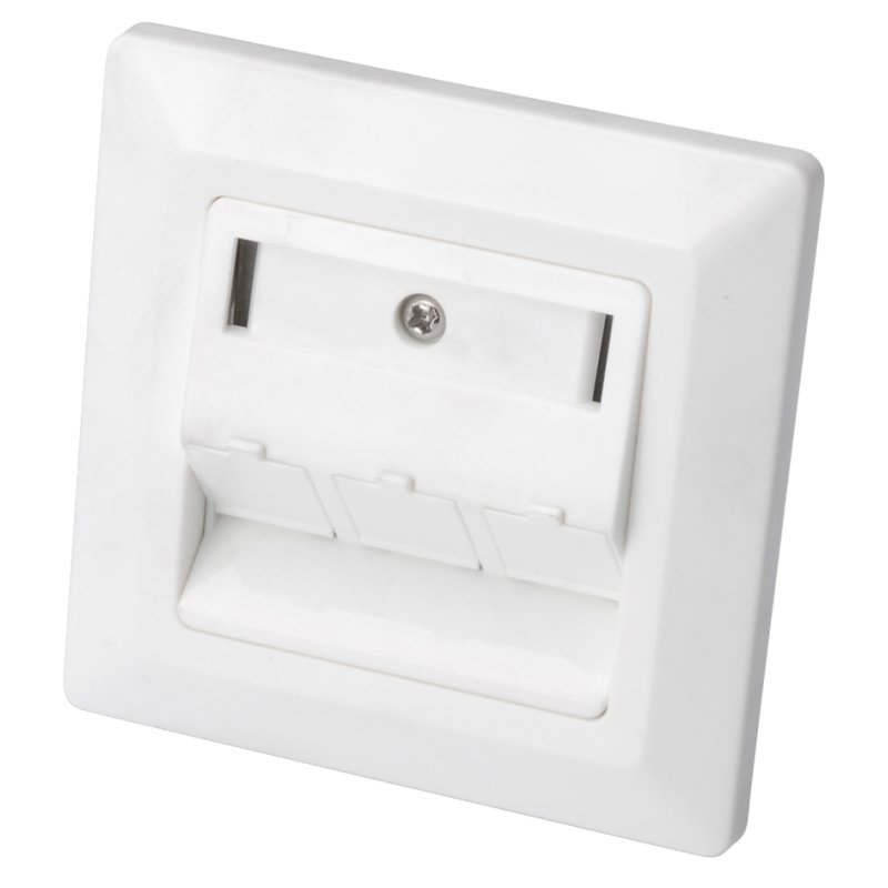 DIGITUS porte-modules pédagogiques, 3 compartiments, blanc pur, 80×80 mm