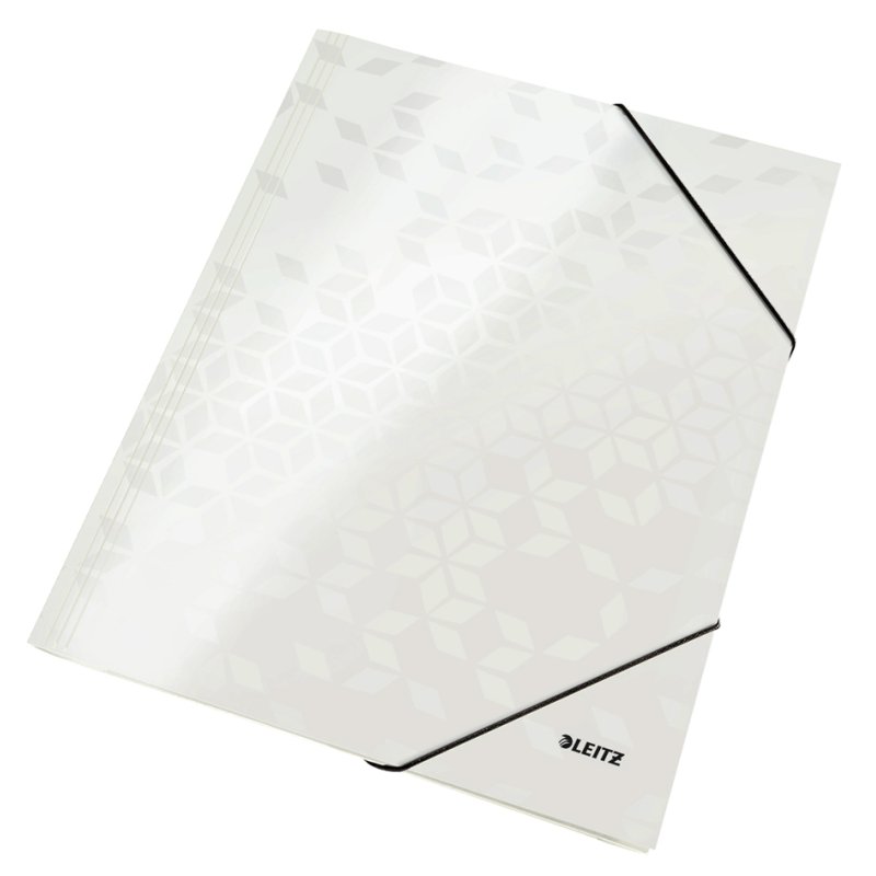 Leitz chemise à élastiques WOW A4, blanc nacré, 250 feuilles