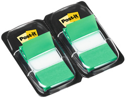 Post-it Index markeerstiften, 25,4 × 43,2 mm, groen, 100 stuks