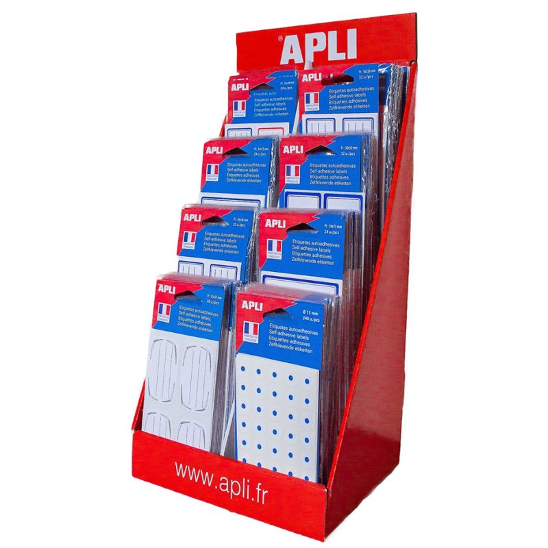 APLI assortiment boeketiketten, displayverpakking, 160 kleinverpakkingen